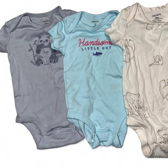 Carter's Other - Carter’s Baby Boy Bodysuit Bundle (3-Pack) – Size 3 Months